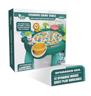 Pairez Toys Fishing Game Toy Set Kids Play Table w/Rotating Board 45 Fishes & 4 Fishing Poles Gifts for Children Boys & Girls Aged 3 4 5 6+ Upgraded Ver