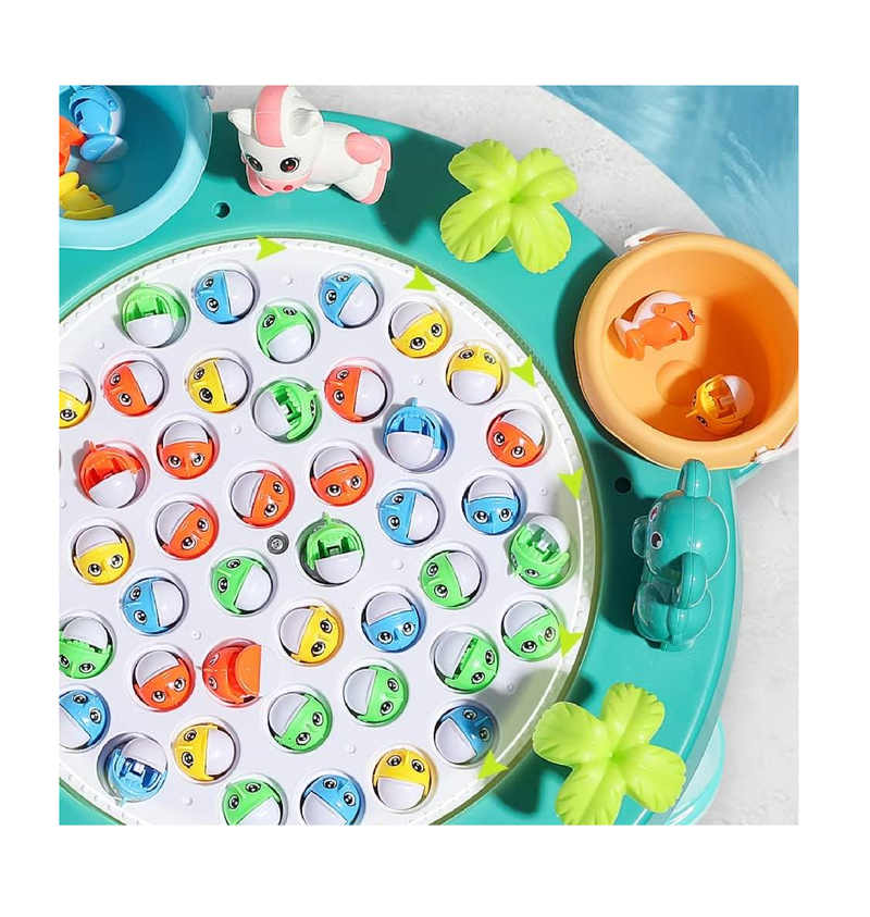 Fishing Game Toys for Kids - Magnetic Fishing Toys Set for Toddler with  Music Rotating Board Toddler Preschool Learning for 2 3 4 5 6 Year Girls  Boys