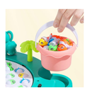 Pairez Toys Fishing Game Toy Set Kids Play Table w/Rotating Board 45 Fishes & 4 Fishing Poles Gifts for Children Boys & Girls Aged 3 4 5 6+ Upgraded Ver