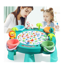 Pairez Toys Fishing Game Toy Set Kids Play Table w/Rotating Board 45 Fishes & 4 Fishing Poles Gifts for Children Boys & Girls Aged 3 4 5 6+ Upgraded Ver