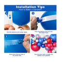 138PCS Red White and Blue Balloon Garland Arch Kit 18 12 10 5 inch Red and Blue White Balloon Garland with Stars for 4th of July Decorations Birthday Baseball Hero Veterans Memorial Patriotic Day