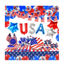 Party Spot! 315 pcs 4th of July decorations Tableware for 25 Guests Patriotic Party Decorations