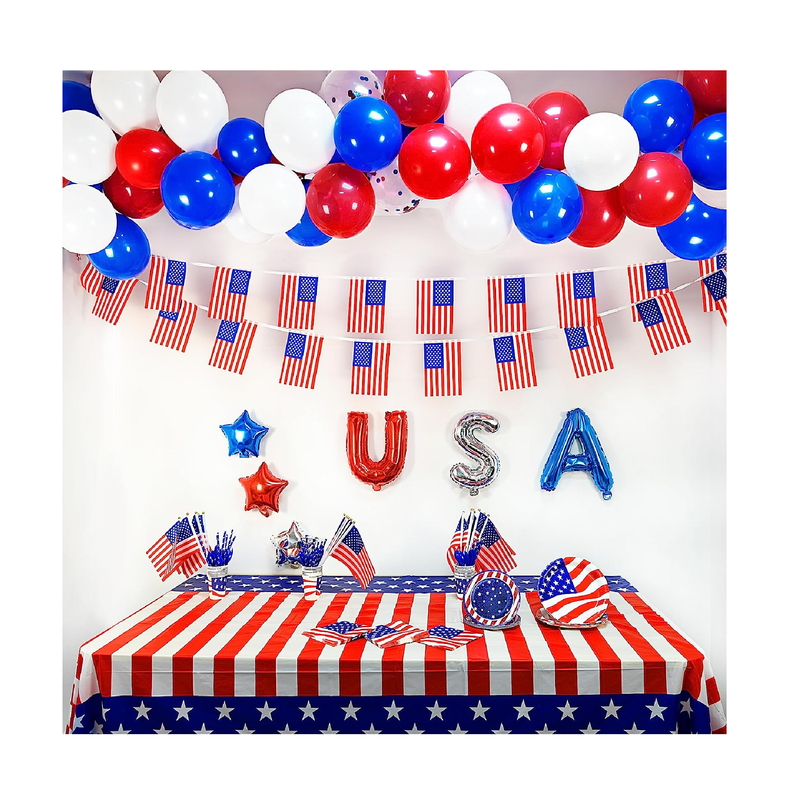 Party Spot! 315 pcs 4th of July decorations Tableware for 25 Guests Patriotic Party Decorations