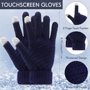 Pasimy 24 Pcs Winter Beanie Hat Scarf Touchscreen Gloves Set Knit Slouchy