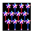 Patriotic Star Light up Wands Light up Sticks for Party Led Glow Sticks US Flag Glow Stick Three Modes Changing Glow Party
