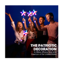 Patriotic Star Light up Wands Light up Sticks for Party Led Glow Sticks US Flag Glow Stick Three Modes Changing Glow Party