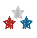 Patriotic Star Mini 3-D Centerpieces 5 3 Pcs
