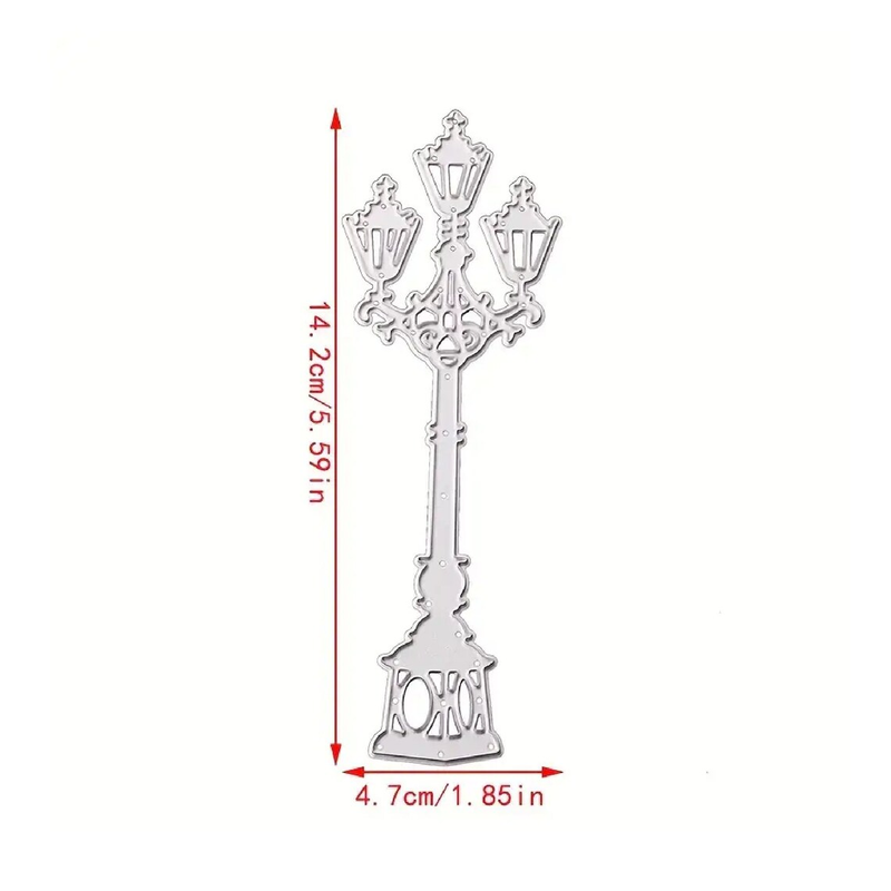 Pattern Lamp Post Light Pattern Cutting Dies -Embossing Stencils