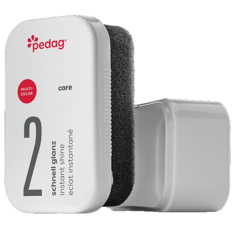 Pedag Shoe Shine Sponge | No Buffing Leather Protector | Polisher for Genuine, Synthetic,