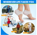 Pnrskter Silicone Heel Protectors for Women & Men – 2 Pairs Heel Cups for Cracked Heel Repair,