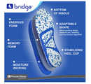PowerStep Bridge- Flexible Arch Insoles, Comfort Memory Foam Insert, Plantar Fasciitis Pain Relief,