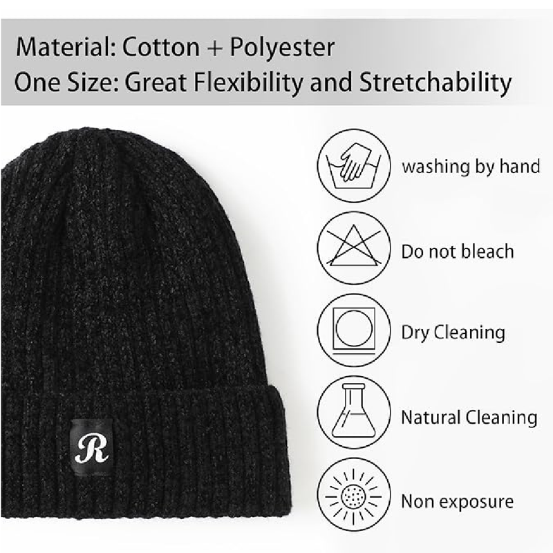 Premillow Knit Beanie Winter Hat | Thermal Thick Polar Fleece Snow Skull Cap