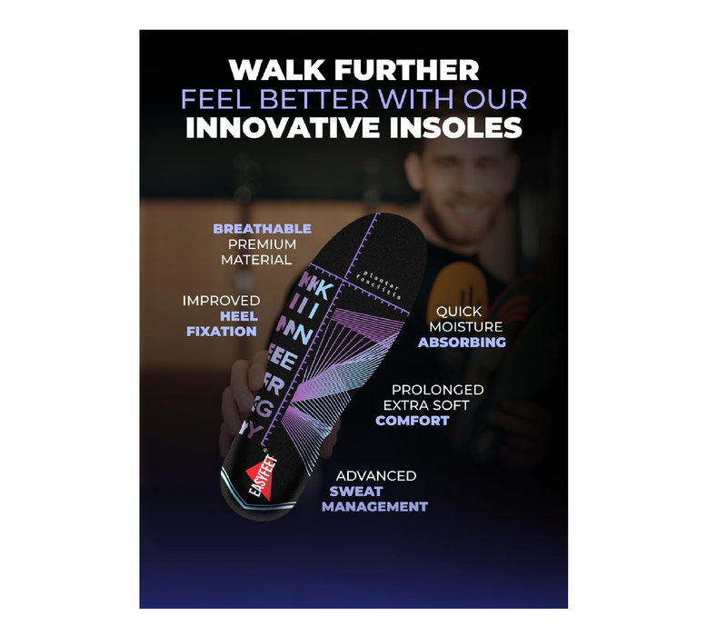 Premium Anti-Fatigue Shoe High Arch Support Insoles Men Women