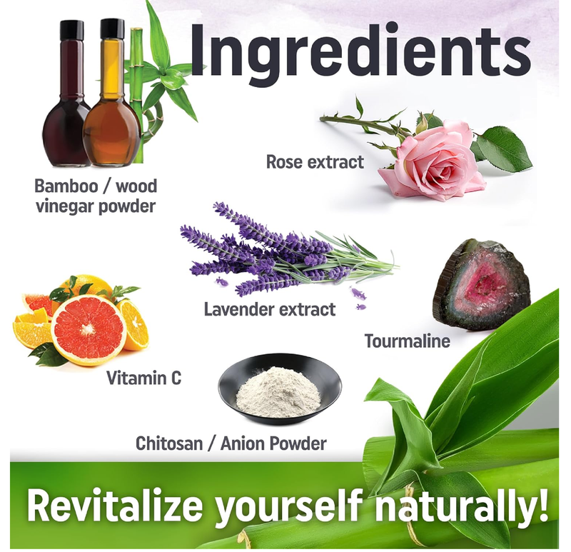 Prescia Lavender n’ Rose Foot Pads - Natural Bamboo Vinegar Cleansing for Relaxing Foot Care,