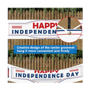 Probsin Large Happy Independence Day Banner 120x20 4th of July Decorations Patriotic Hanging Decor Party Supplies Backdrop Double Sided Printed Bunting with Brass Grommets for Fence Balcony Garden