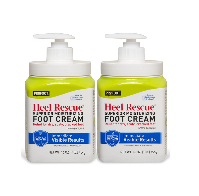 Profoot Heel Rescue Foot Cream 16 Ounce Bottle 2 Pack for Cracked Calloused or Chapped Skin