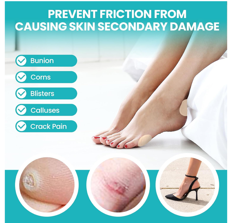 Bunion Pads to Wear with Shoes - Moleskin Protect Feet for Men and Women