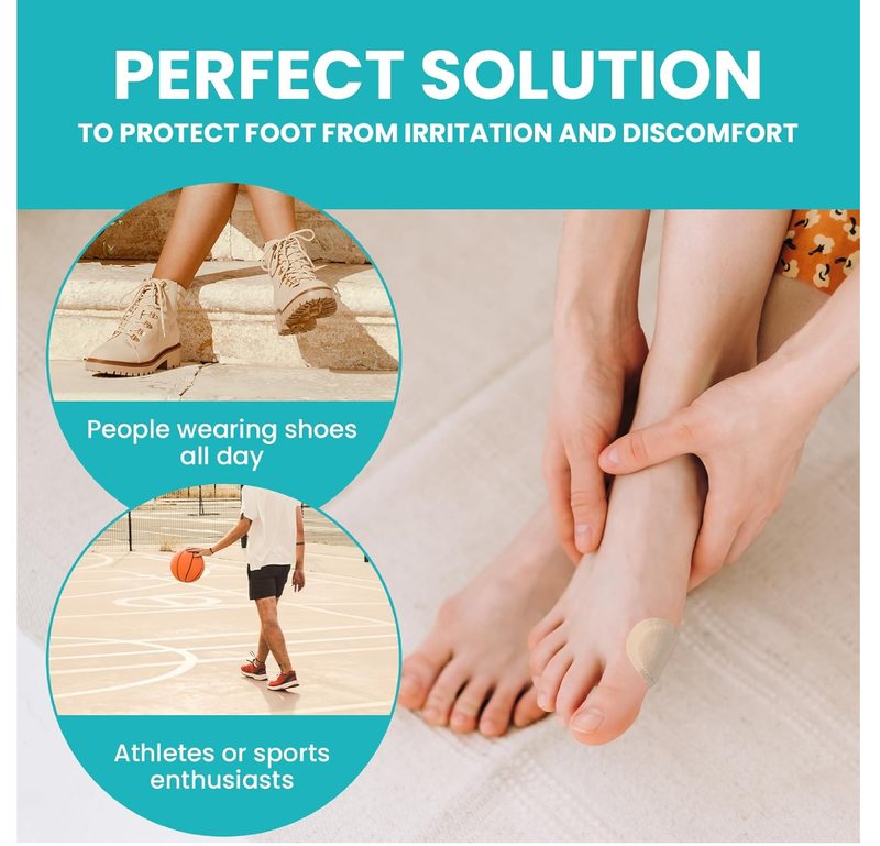 Bunion Pads to Wear with Shoes - Moleskin Protect Feet for Men and Women