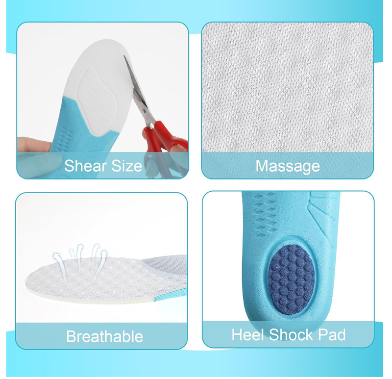 1 Pairs Kids Shoe Insoles Memory Foam Insoles Arch Support Sole Inserts Comfort Shoe Cushions Replacement Insole
