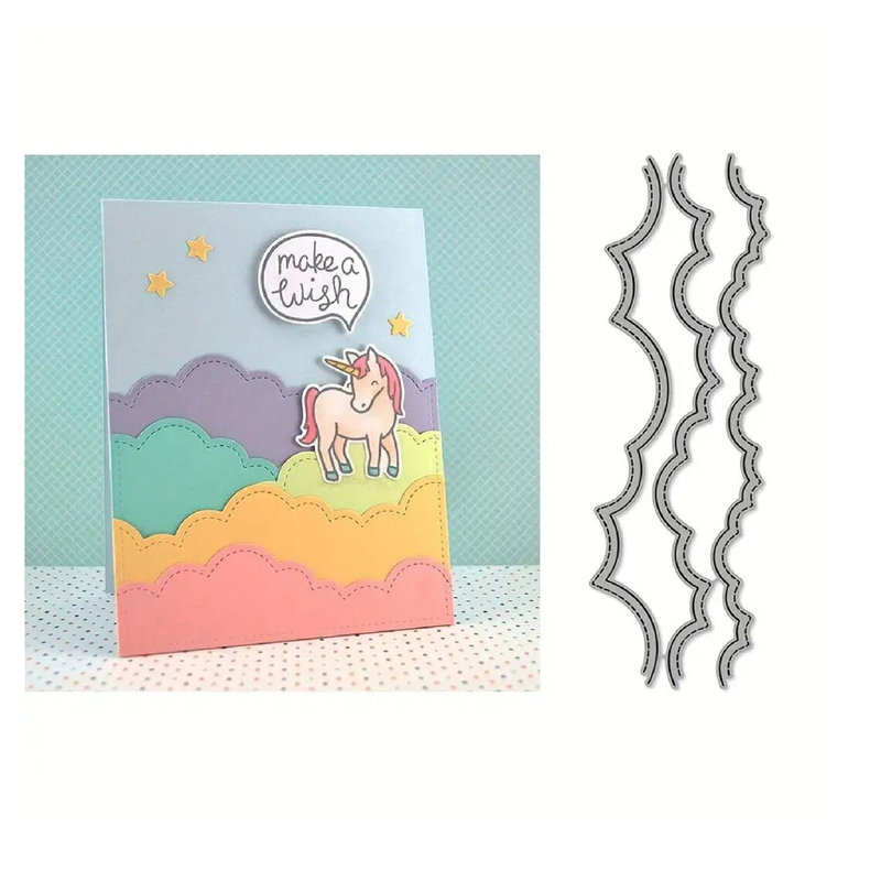 Puffy Cloud Border Cutting Dies For DIY Scrapbooking