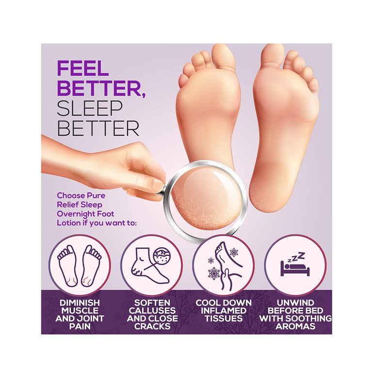 Pure Relief Relaxing Foot Lotion Moisturizer Cream For Dry Feet