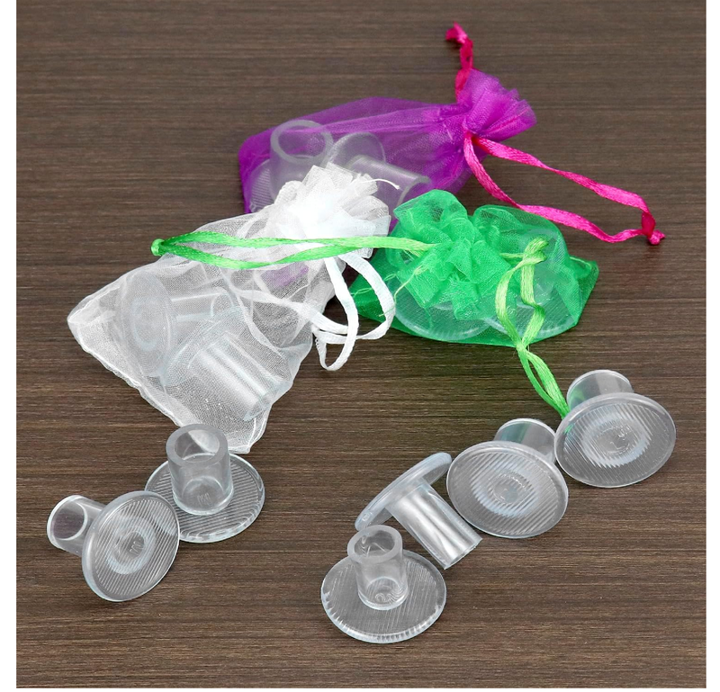 QWORK Anti-Slip Flexible Rubber Heel Protectors for Shoes, Set of 21 Pairs in 3 Sizes, Enhanced Stability and Sound Reduction