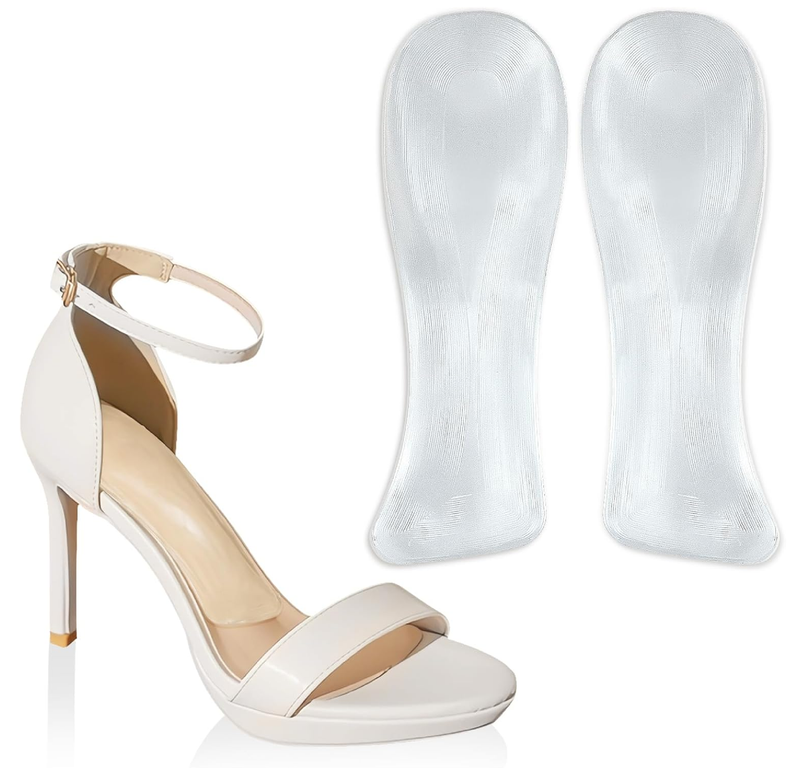Heel Inserts for Women - Weight Shifting Insoles for High Heels, Gel Inserts Comfort Pads for Foot Pain