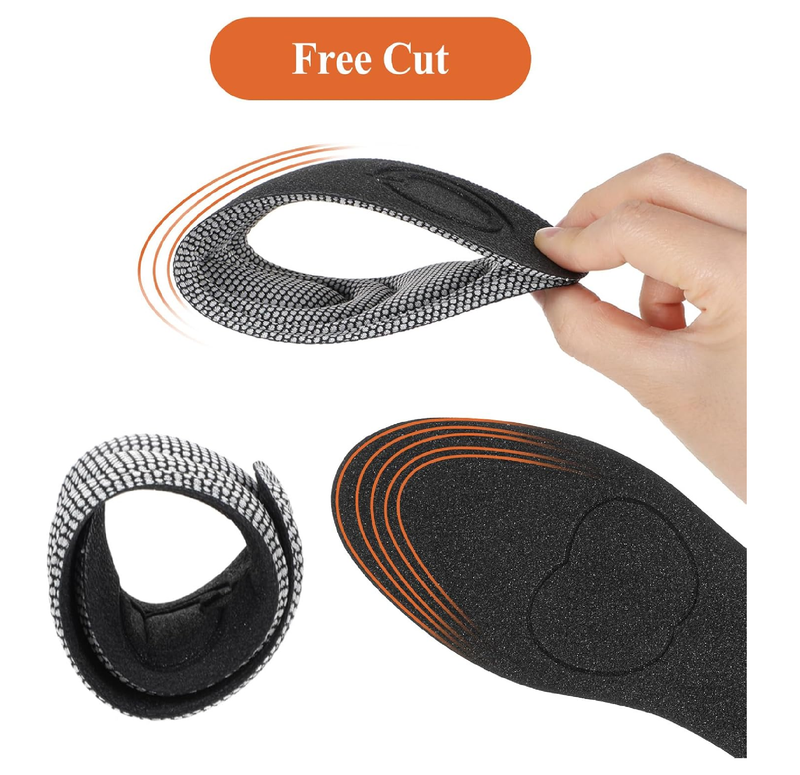 1 Pair Memory Foam Insoles Soft Massage Shoe Inserts Replacement Full-Foot Responsive Cushioning Shoe Soles