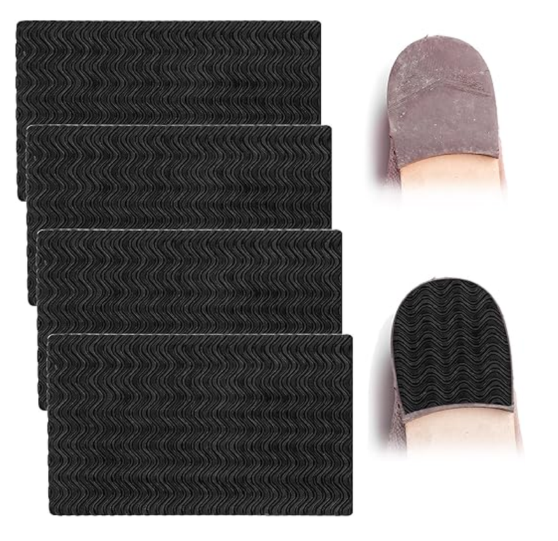 4 Pcs Shoe Heel Repair Kit Shoe Repair Rubber Heel Pads Replacement Sole Protectors Adhesive