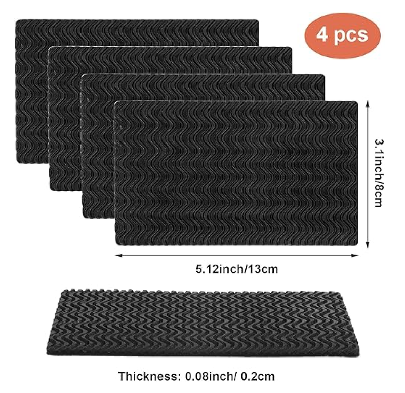 4 Pcs Shoe Heel Repair Kit Shoe Repair Rubber Heel Pads Replacement Sole Protectors Adhesive