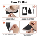 4 Pcs Shoe Heel Repair Kit Shoe Repair Rubber Heel Pads Replacement Sole Protectors Adhesive