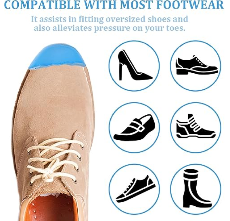 3 Pairs Shoe Filler for Too Big Shoes, Prevent Heel Sliping, Shoe Toe Inserts for Sneakers Flats Boots, Women and Men, Making Shoes Smaller