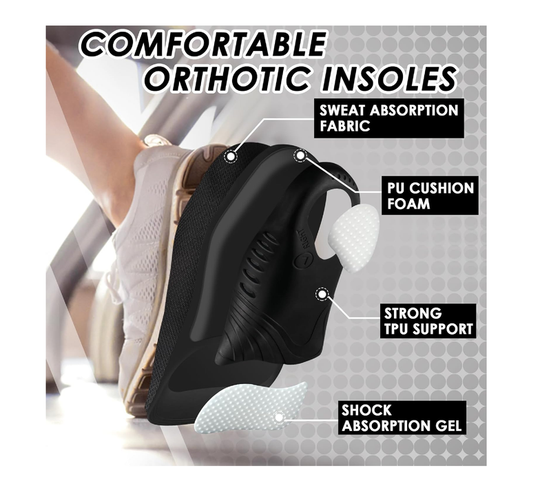 ROCKTAKIN Kids Arch Support Shoe Insoles, Plantar Fasciitis Orthotic Inserts Strong Support for Children's High Arch,