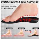 ROCKTAKIN Kids Arch Support Shoe Insoles, Plantar Fasciitis Orthotic Inserts Strong Support for Children's High Arch, Flat Feet Pain Relief, Foot Pronation