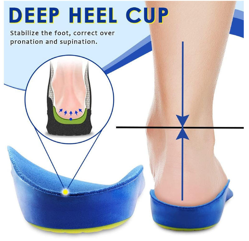 Kids Arch Support Shoe Insoles, Unisex Orthotics Shoe Insoles with PU Foam Cushioning for Flat Feet,