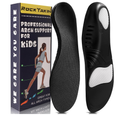 ROCKTAKIN Kids Arch Support Shoe Insoles, Plantar Fasciitis Orthotic Inserts Strong Support for Children's High Arch,
