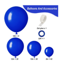 RUBFAC Royal Blue Balloons Different Sizes 105pcs 5/10/12/18 Inch for Garland Arch