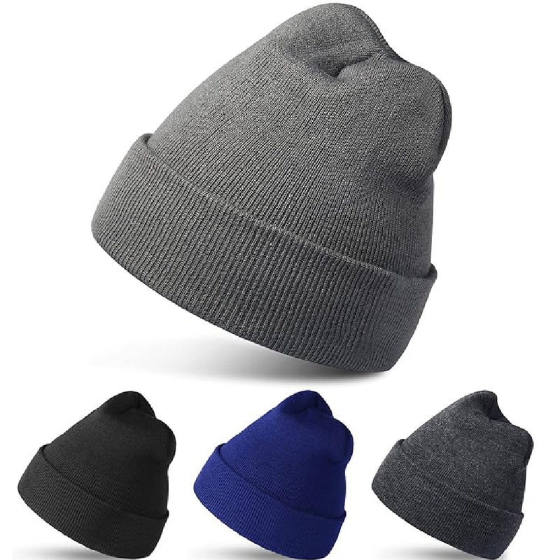 RUN BRAIN GO Pack Beanie Hats Warm Knitted Cap for Beanies Men & Women