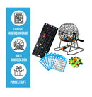 Regal Games  Deluxe Bingo Set Includes Bingo Cage Master Board 18 Mixed Cards 75 Calling Balls Colorful Chips Ideal for Large Groups Parties