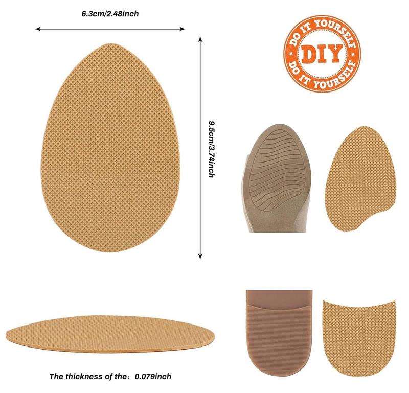 Riootlnm 3 Pairs Shoe Grips, Non-Slip Shoes Pads Adhesive Shoe Sole Protectors, Silicone Gel Shoe Grips on Bottom of Shoes,