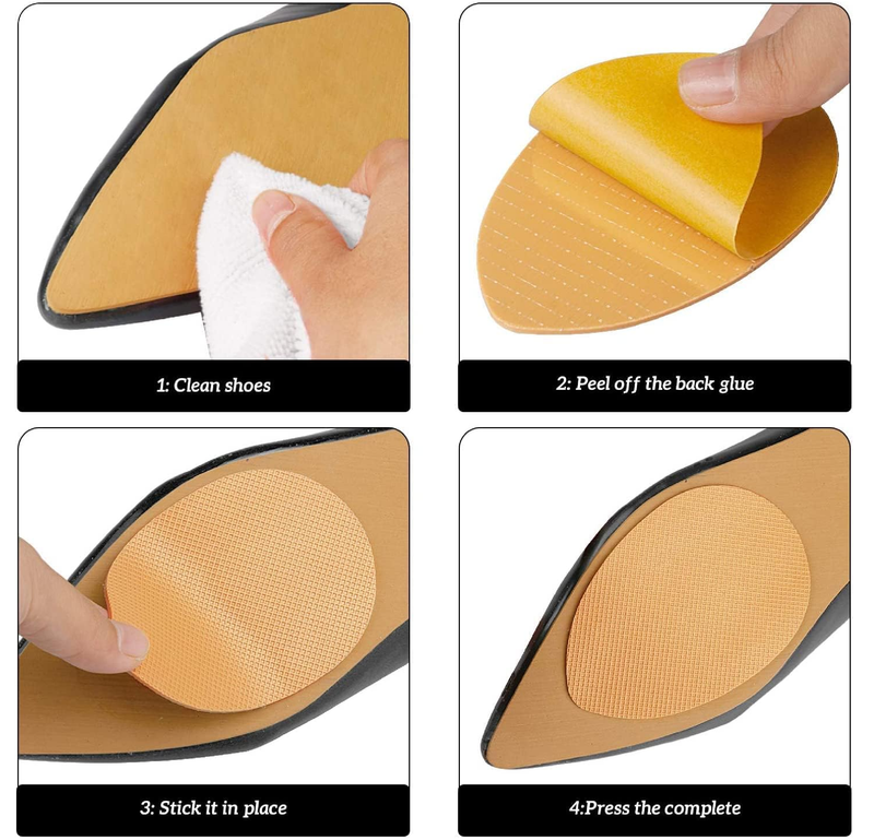 Riootlnm 3 Pairs Shoe Grips, Non-Slip Shoes Pads Adhesive Shoe Sole Protectors, Silicone Gel Shoe Grips on Bottom of Shoes,