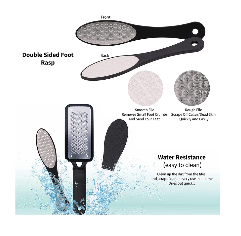 3 Pcs Colossal Foot Files Kit, Foot Rasp and Double-Sided Heel File  Pedicure Callus Remover Stainless Steel Foot Grater for Dead Skin  Professional 