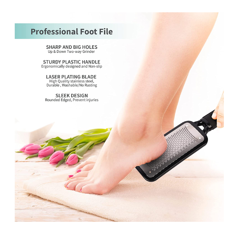 Pedicure Foot File Callus Remover - Large Stainless Steel Foot Scraper,  Remove Hard Skin, Practical and Professional