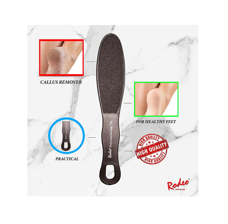 Rodeo Professional Heel Rasp 743 Double Sided Foot File Callus Remover for Feet