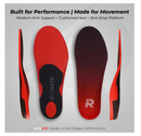 MFM Performance Insoles | Supportive Arch | Cushioned Heel | Zero Drop Platform | Trim-to-Fit | for Running, Walking & Training