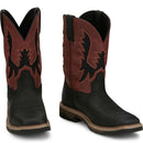 Justin Work Men's Bolt 11" Composite Toe Boot - Coal Black (SE4117) - Front View