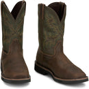 Justin Work Men's Keavan 11" Met Guard Steel Toe Boot - Dark Brown (SE4570) - Front View