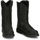 Justin Work Men's Dorsal 11" Steel Toe Waterproof Boot - Onyx Black (SE4635) - Front View
