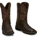 Justin Work Men's Driller 11" Work Boot - Dark Brown (SE4681) - Front View