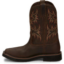 Justin Work Men's Driller 11" Steel Toe Boot - Dark Brown (SE4682) - View 8